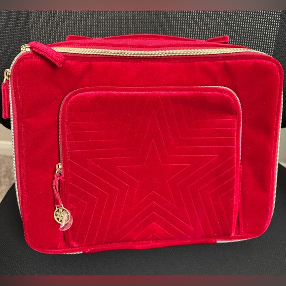 Estee Lauder Red Velvet Makeup Train Case 2023‎ Holiday Edition NEW - Picture 1 of 7